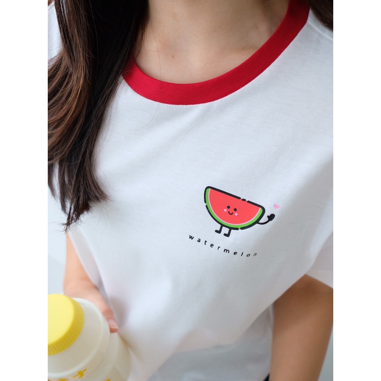 Kadaka T-0337 Tshirt Kaos Korea Fruits Super Cute Colorful