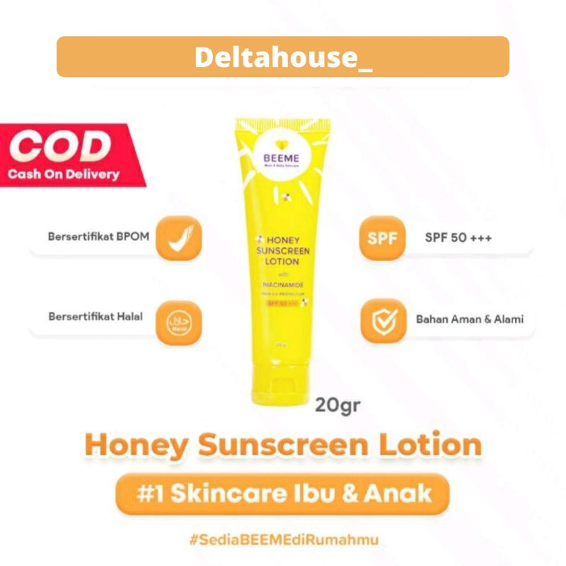 (FREE GIFT) Beeme Sunscreen Lotion SPF 50+++ Sunscreen Bayi Skincare Ibu &amp; Anak