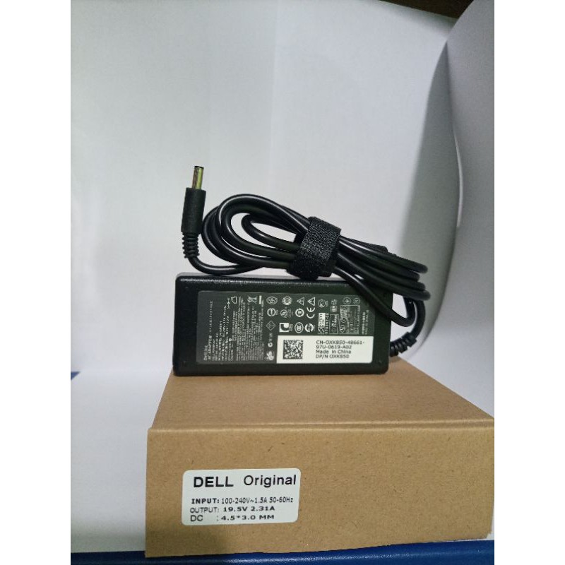 Charger/Casan Laptop Dell 19.5V 2.31A Jarum DC 4.5*3.0mm 45W