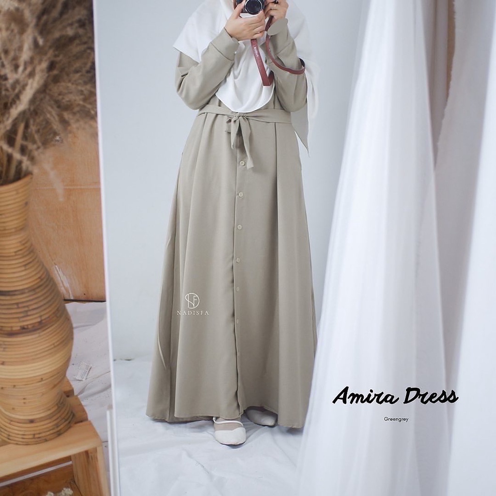 AMIRA DRESS ABAYA POLOS BUSUI FRIENDLY