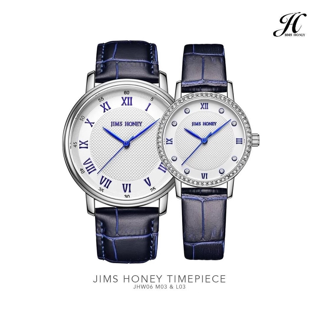 JIMS HONEY JHW 06 JAM TANGAN COUPLE ANALOG QUARTZ ORI JH