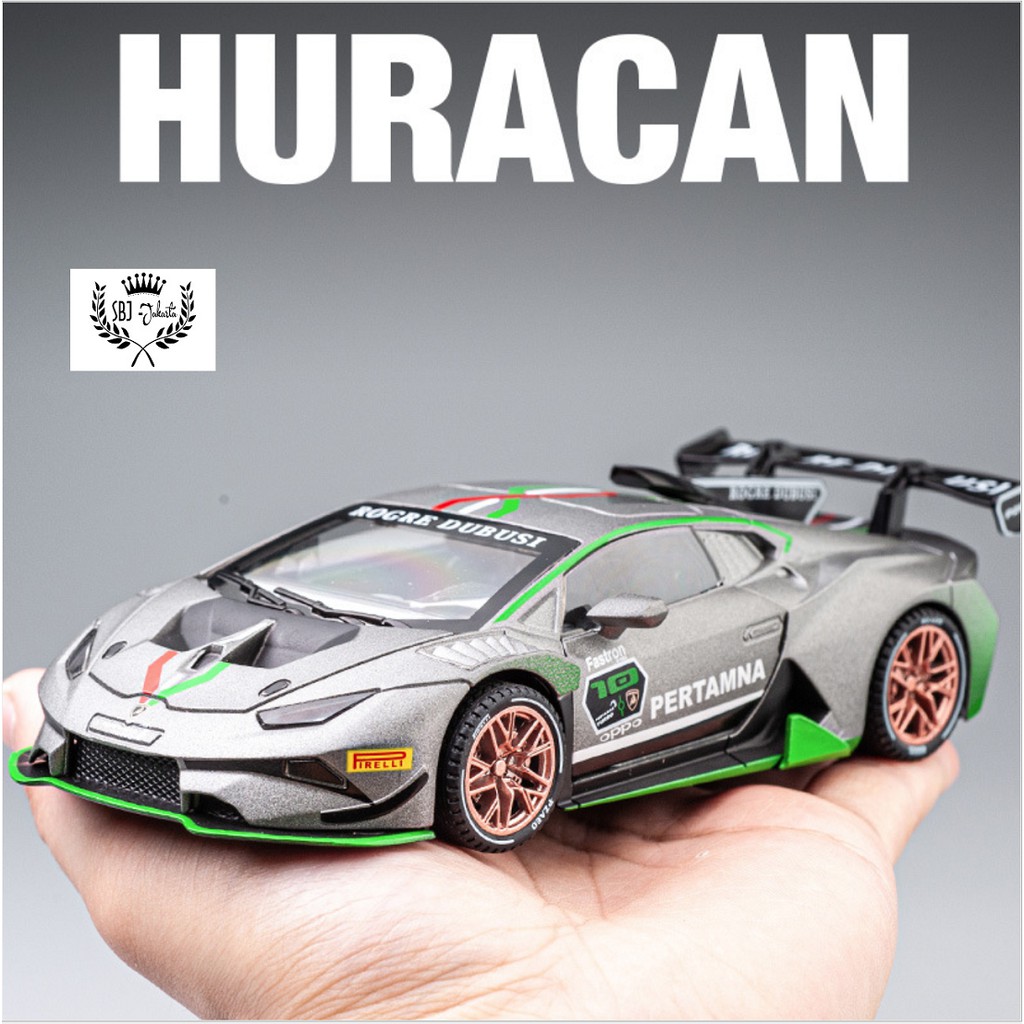 Diecast Miniatur Mobil LAMBORGHINI HURACAN RACING METAL SERIES 1:32