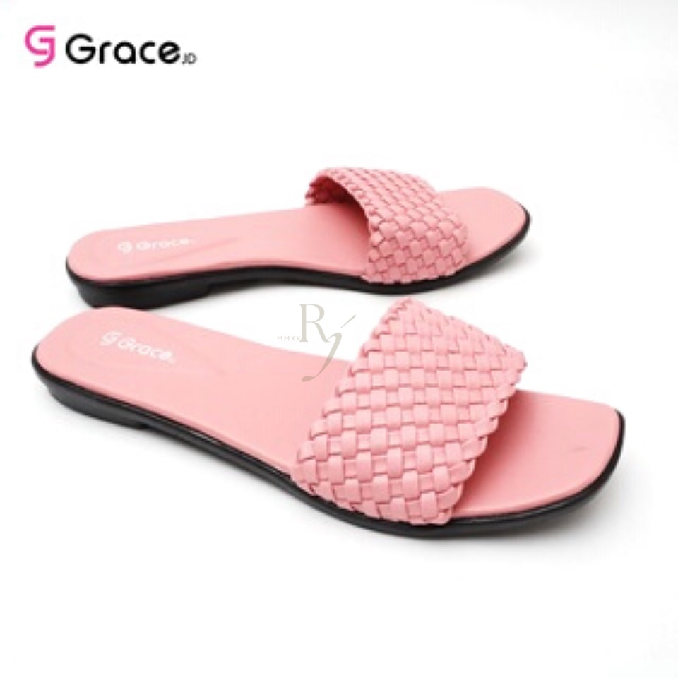 GRACE [MERLIN 401] Sandal Teplek Wanita Sandal Selop Kepang Flip Flop/ Sendal Etnik Cewek Anyam
