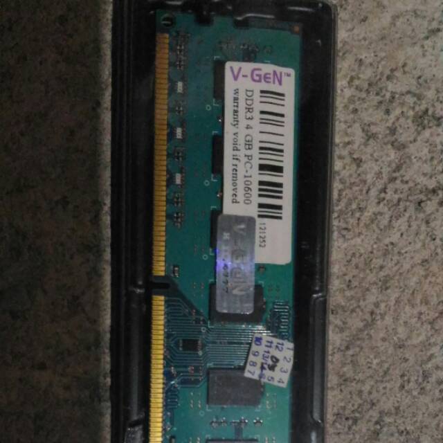 Memory ram vgen 4gb ddr3 pc 10600