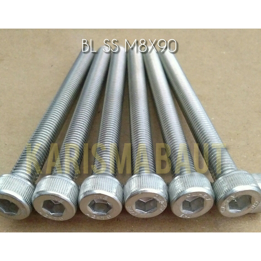 Baut L stainless steel m8 x 90 / BL SS 8x90 (kunci L m6)