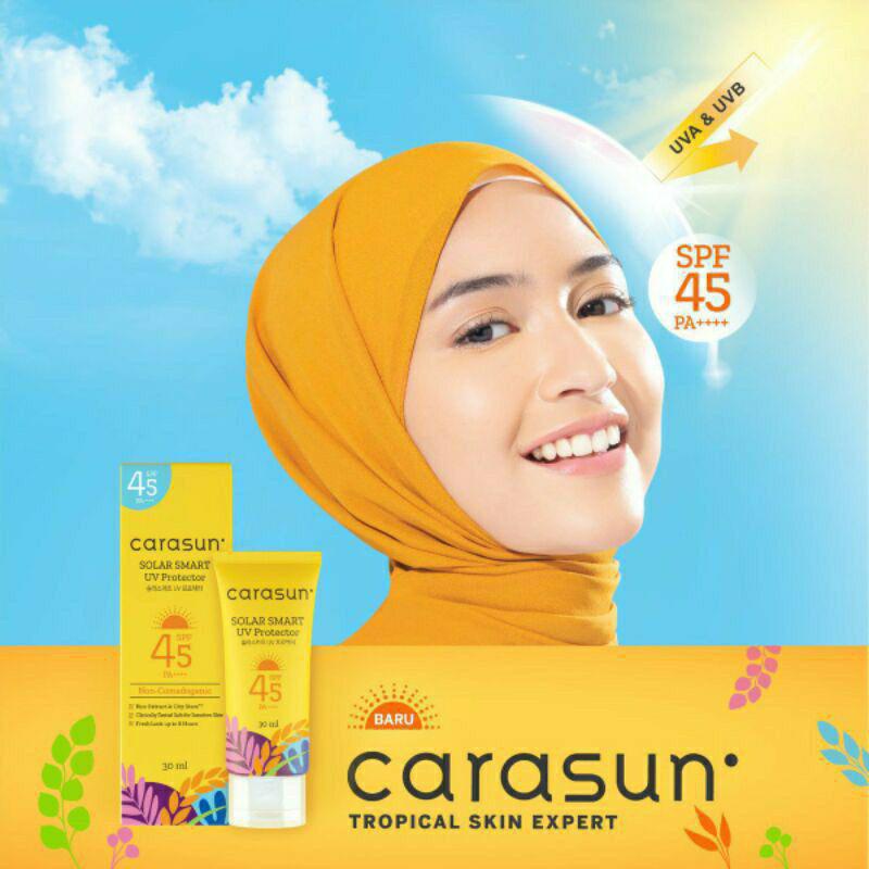 Carasun BPOM Solar Smart UV Protector SPF 45 Sunscreen Wajah