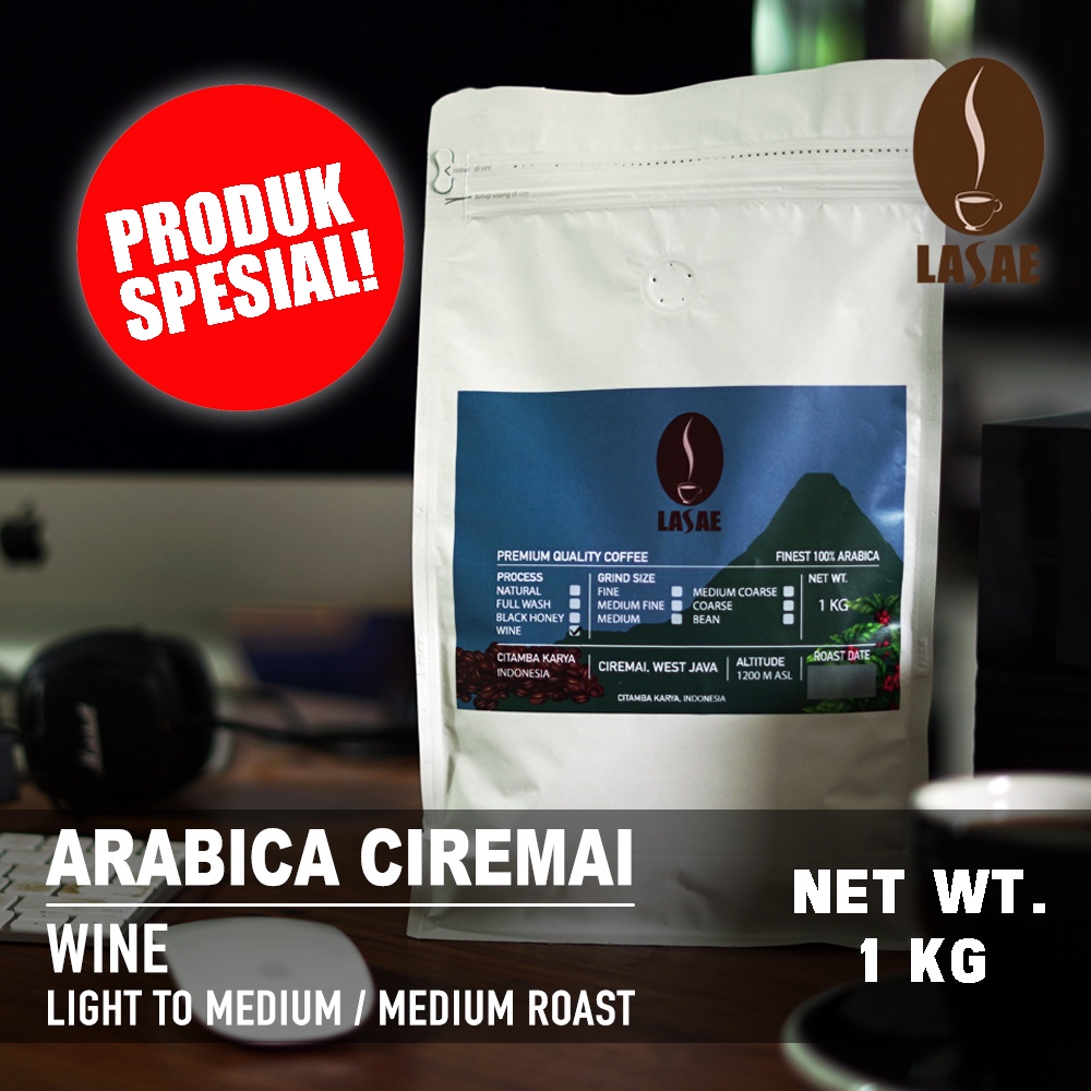

Kopi Lasae Wine 1 Kg - Arabica Coffee Ciremai