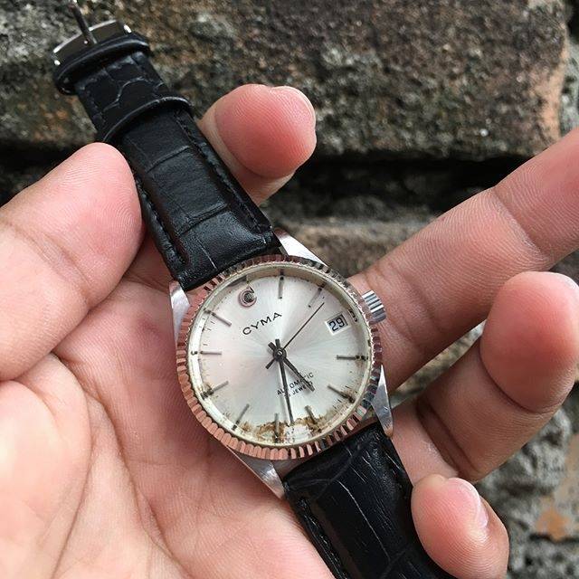 Jam Tangan Pria Cyma Automatic 25 Jewels Vintage