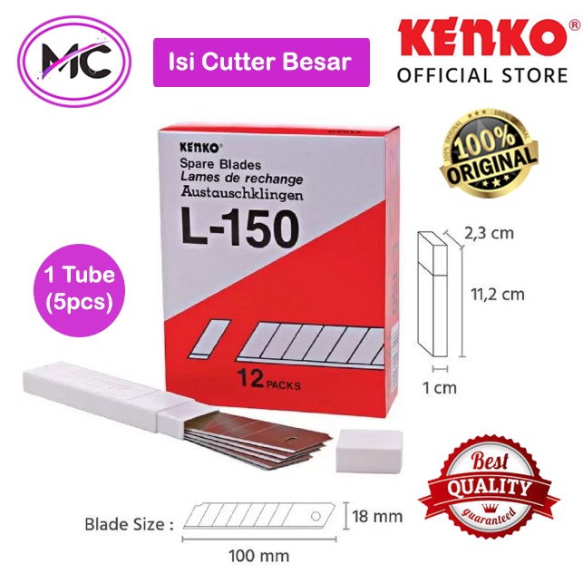 Cutter Besar Kenko L500 Pisau Kater Super Tajam  Untuk Potong Kertas Plastik Acrylic GRC Gypsum dll