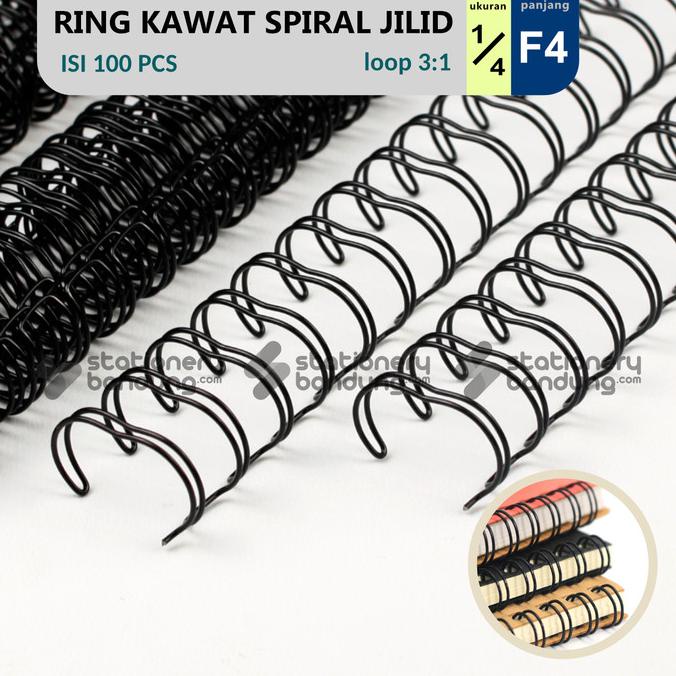 

[BISA COD] Ring Kawat Spiral Jilid 1/4 F4 Spiral Wire 1/4 F4 3:1 38 Lobang