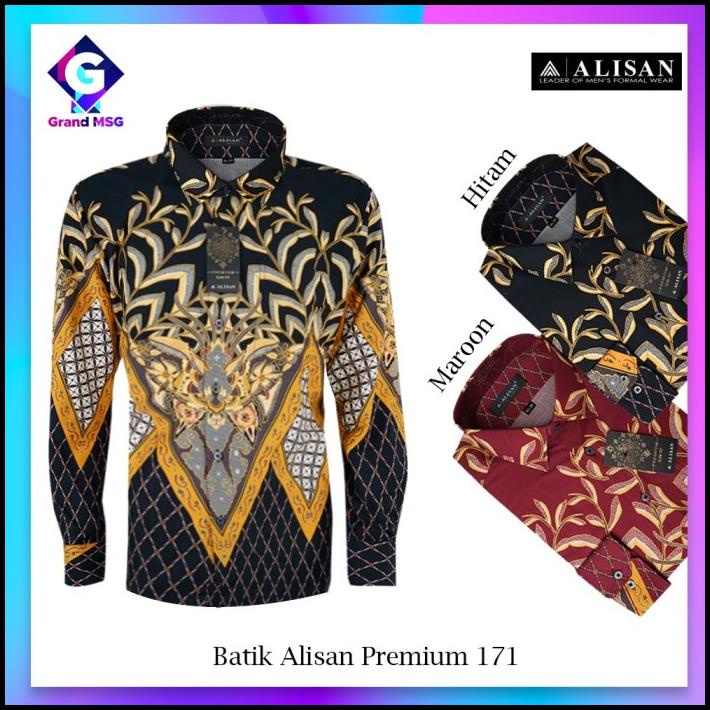 Batik Alisan Premium Slim Fit, Kemeja Batik Pria Formal, Batik Kemeja