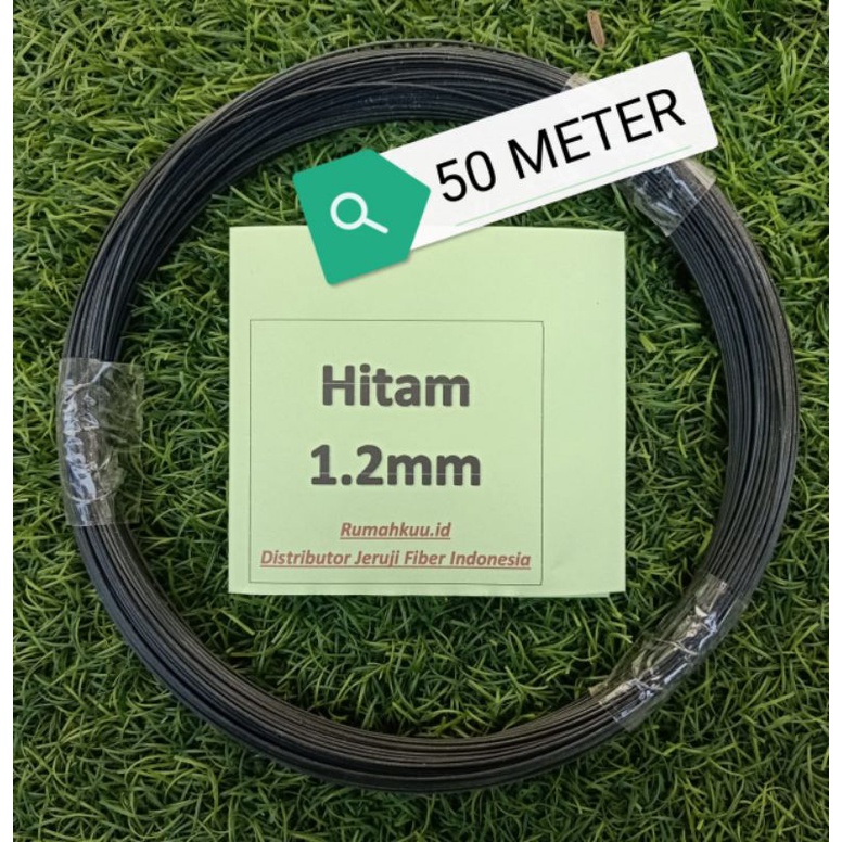 Jeruji fiber hitam 1.2mm 50meter non kulit ruji fiber kandang sangkar