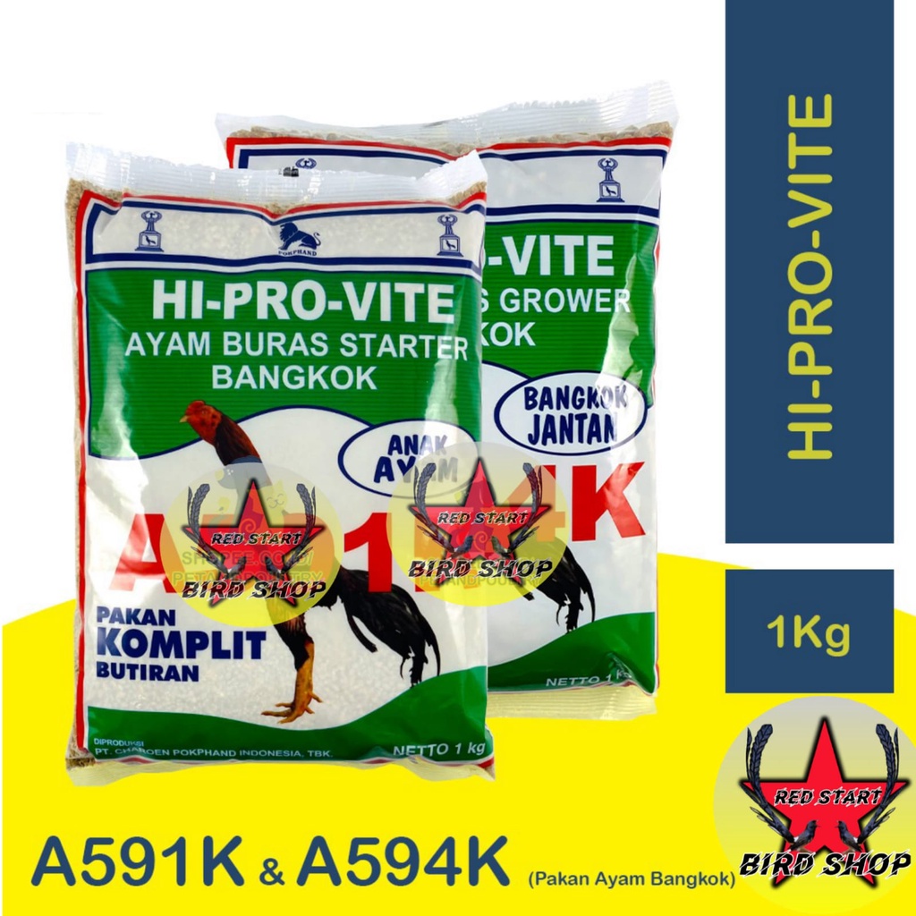 HI-PRO VITE A591K &amp; A594K PAKAN AYAM BURAS BANGKOK PIYIK &amp; DEWASA