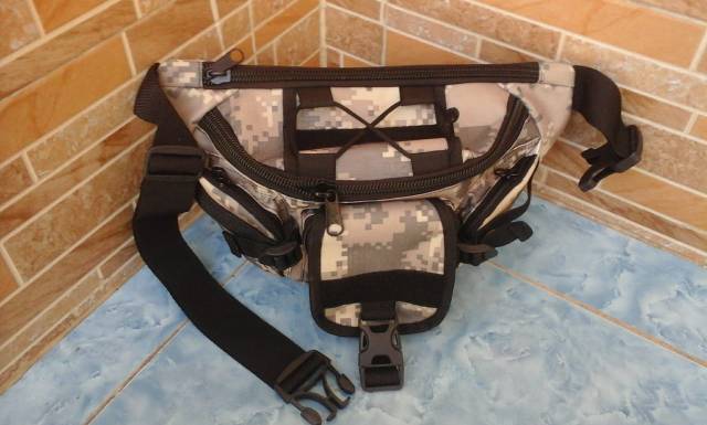 T08 tas pingang weistbag army tactical free facfh/mblem