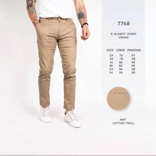  Celana  panjang Chino  Black Darkgrey Cream  Khaki  