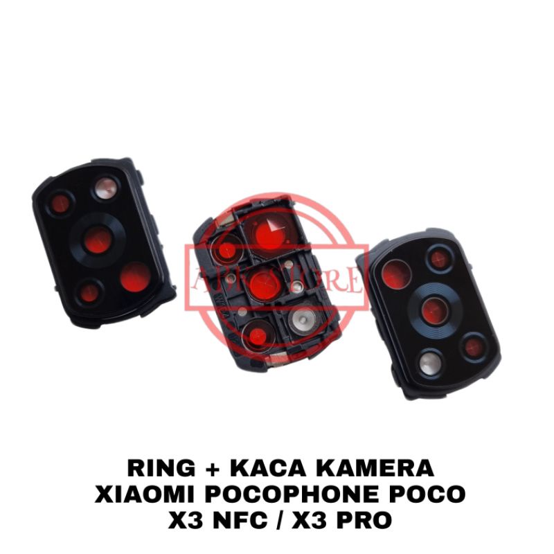 RING LENSA CAMERA / KACA KAMERA BELAKANG XIAOMI POCOPHONE POCO X3 NFC / X3 PRO ORIGINAL