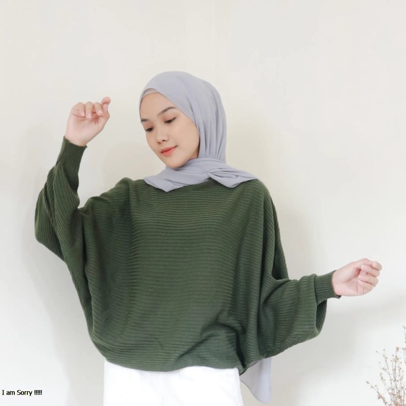 LASPERAL BLUSE BATWING RAJUT / ATASAN RAJUT BATWING