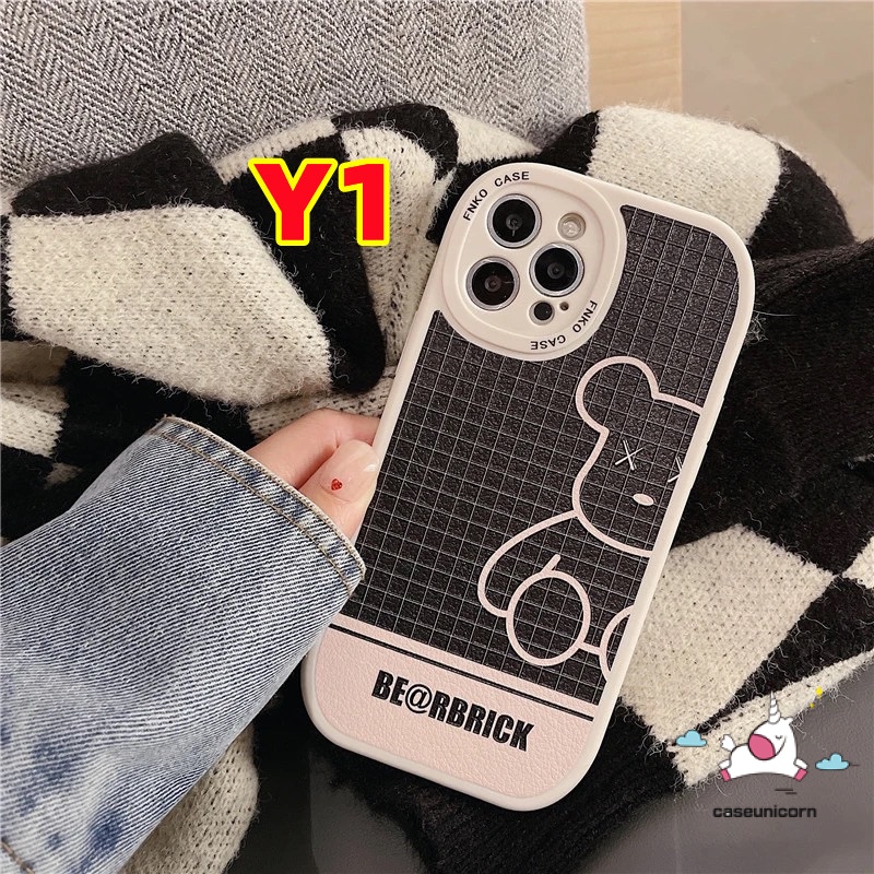 Casing OPPO A95 A57 A17 A15 A3S A96 A55 A17K A15s A94 A12 A16K A16 A1K A31 A9 A5 A54 A5S A76 A7 A92 A74 A16E A58 A78 Reno 5F 8T 7Z 5 8 6 A53 A33 Checkerboard Violent Bear Sarung Soft Case