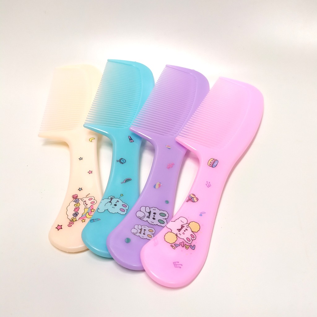 SISIR RAMBUT KARAKTER Anti Kusut - Sisir 2 in 1 Rapet dan Jarang - Sisir Gigi Renggang Pastel BT21