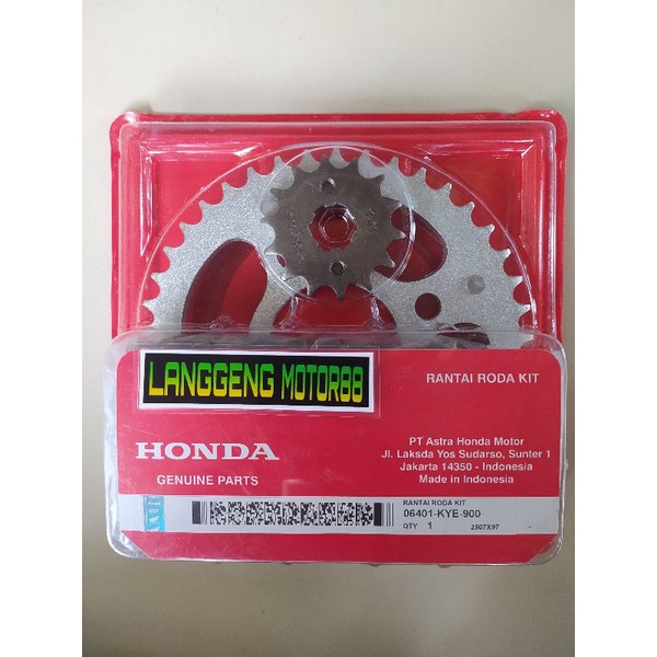 GEAR SET/GEAR PAKET MEGAPRO NEW / MEGAPRO OLD / VERZA 150 ( KYE)