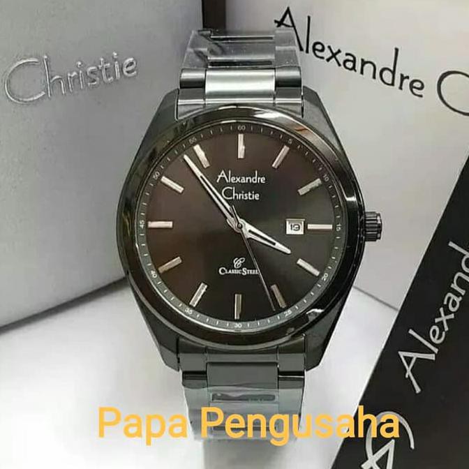 Jam Tangan Pria Original Alexander Cristie AC8591 Black