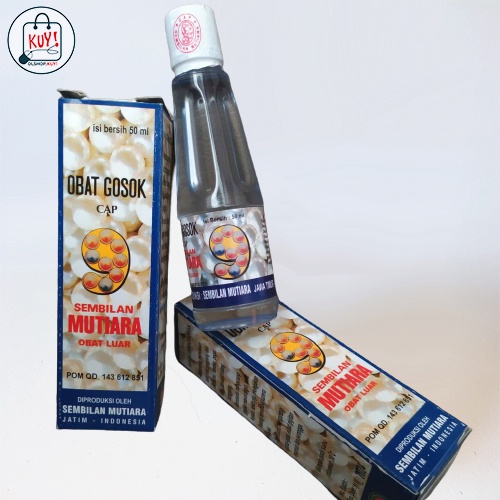 MINYAK GOSOK CAP 9 MUTIARA (50 ML) / MINYAK OBAT GOSOK CAP SEMBILAN MUTIARA / MINYAK URUT