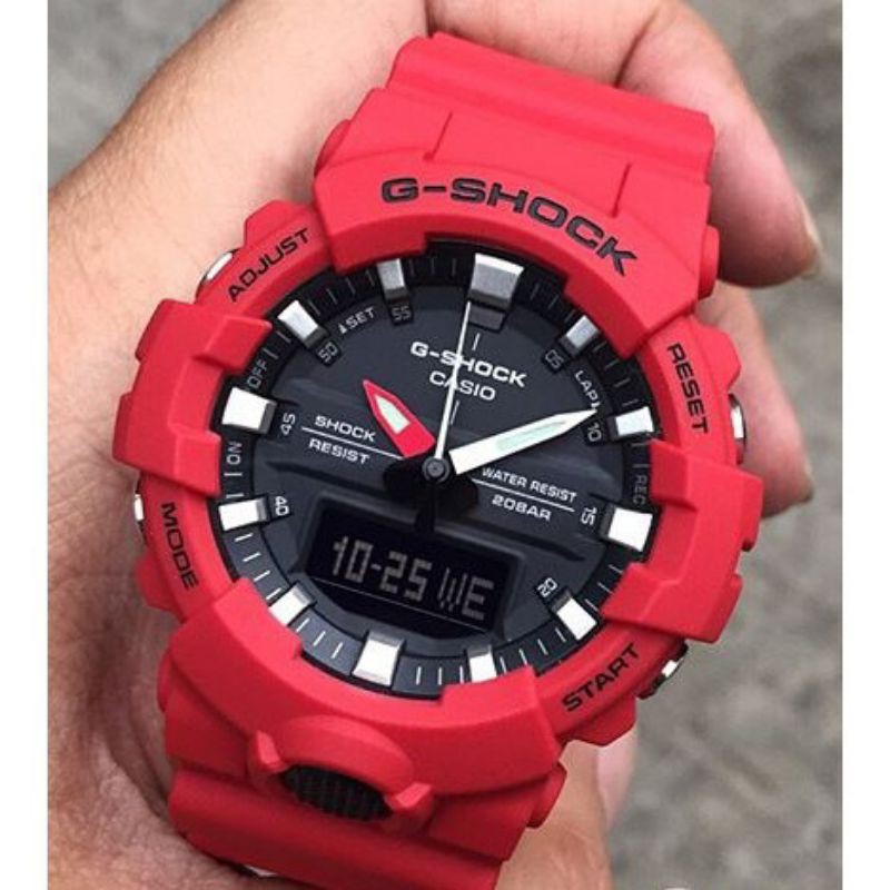 TERLARIS !!!! GSHOCK CASIO GA 800 DUAL TIME 2JARUM JAM TANGAN PRIA SPORT ANTI AIR FREE BOX