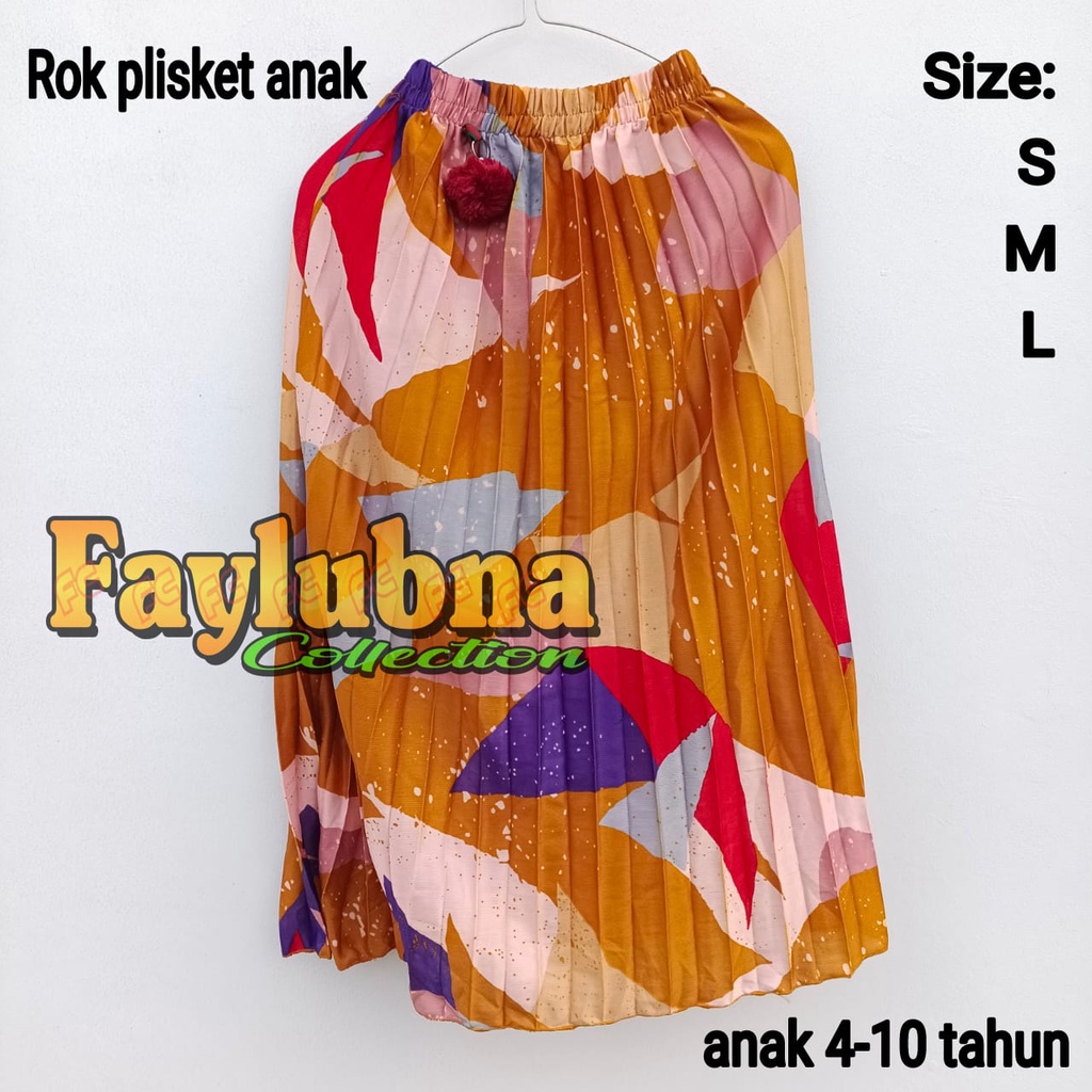 ROK PLISKET MOTIF ANAK USIA 4-10 TAHUN/ ROK PLISKET ANAK / ROK ANAK ANAK / BAWAHAN ANAK PEREMPUAN