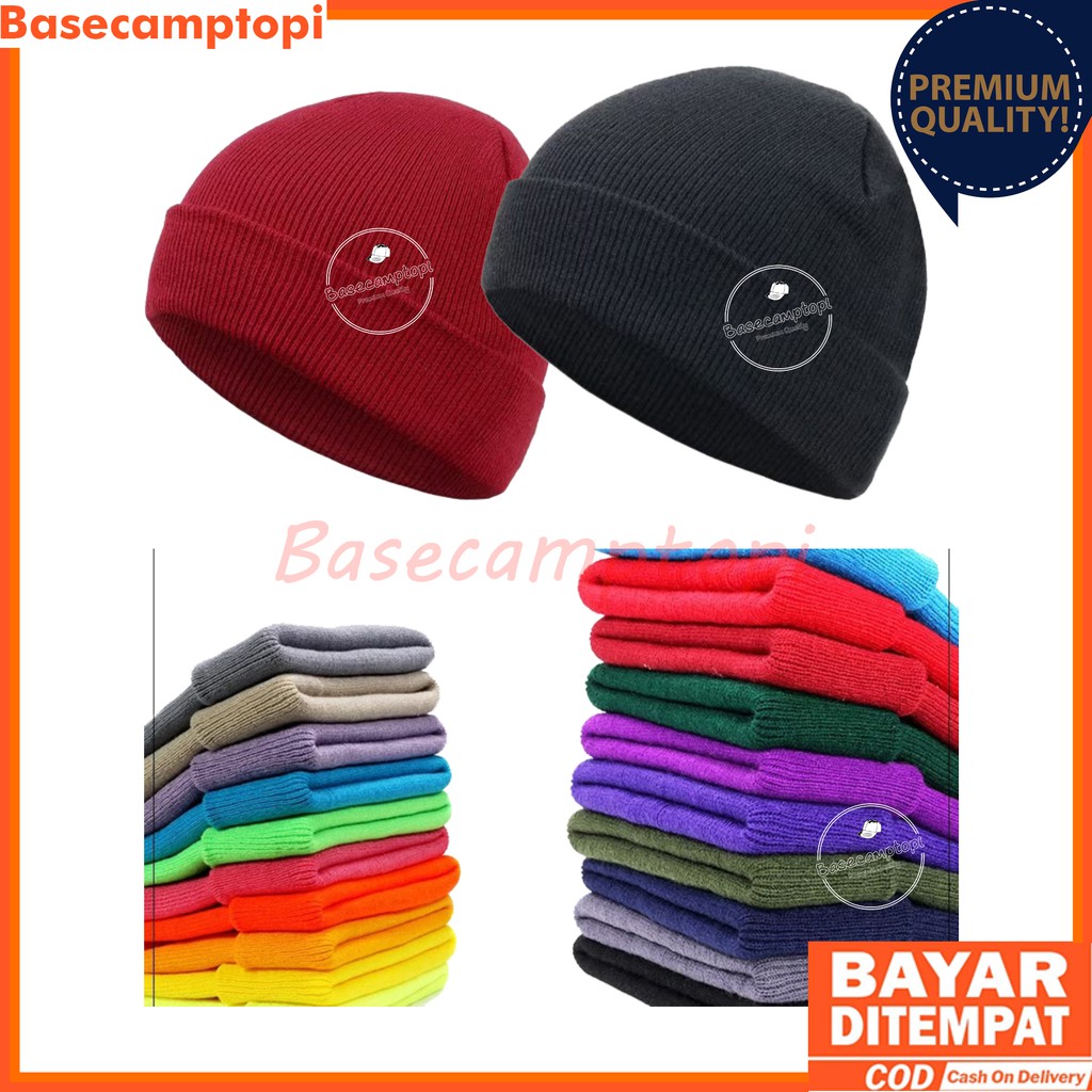 Topi Kupluk Beanie Hat Polos Pria Wanita Murah