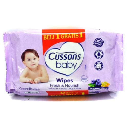 Cussons Baby Wipes Fresh &amp; Nourish 50lbr