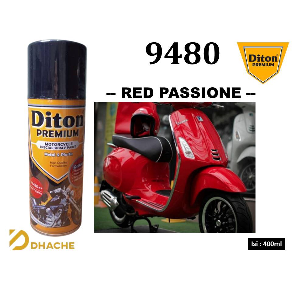 Diton Premium 9480 Red Passione Cat Semprot Pilox Merah 400ml