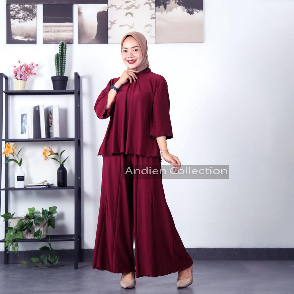 Setelan Wanita Celana kulot+ atsan wanita/ setelan baju dewasa/ baju wanita model terbaru/one set wanita kekinian