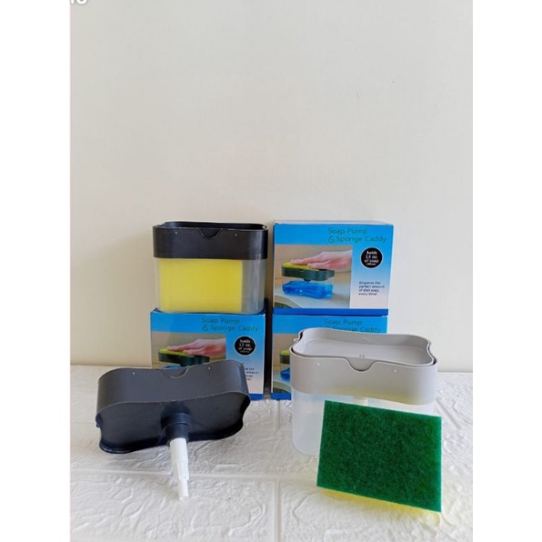 Dispenser sabun cuci piring busa sponge / soap Pump sponge caddy