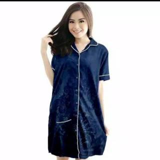 DST Satin Embos Sleepwear Baju Tidur Daster Wanita Dewasa DST Satin Embos Sleepwear Baju Tidur Daster Wanita Dewasa