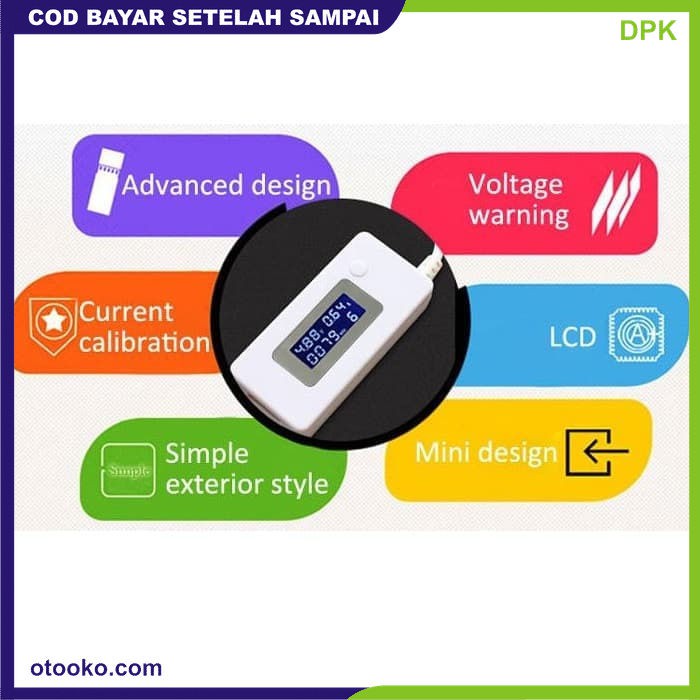 KCX Kabel LED USB Tester Voltase Ampere Capacity Arus Meter Digital