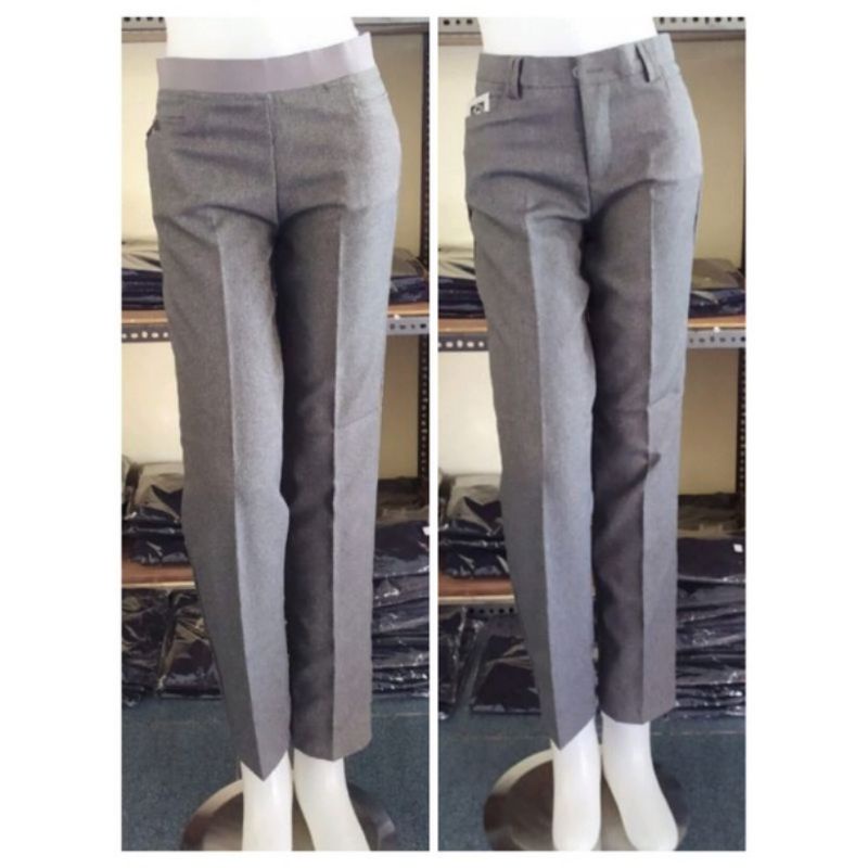 CELANA KAIN / CELANA KERJA WANITA MODEL PINGGANG KARET DAN RESLETING