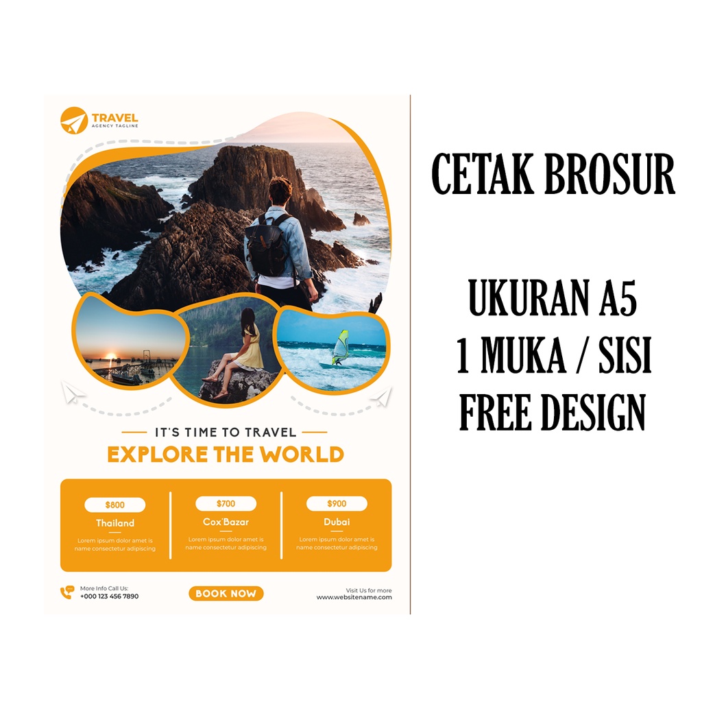 

CETAK BROSUR A5 FREE DESIGN 1 MUKA / SISI (MINIMAL 30 LEMBAR)