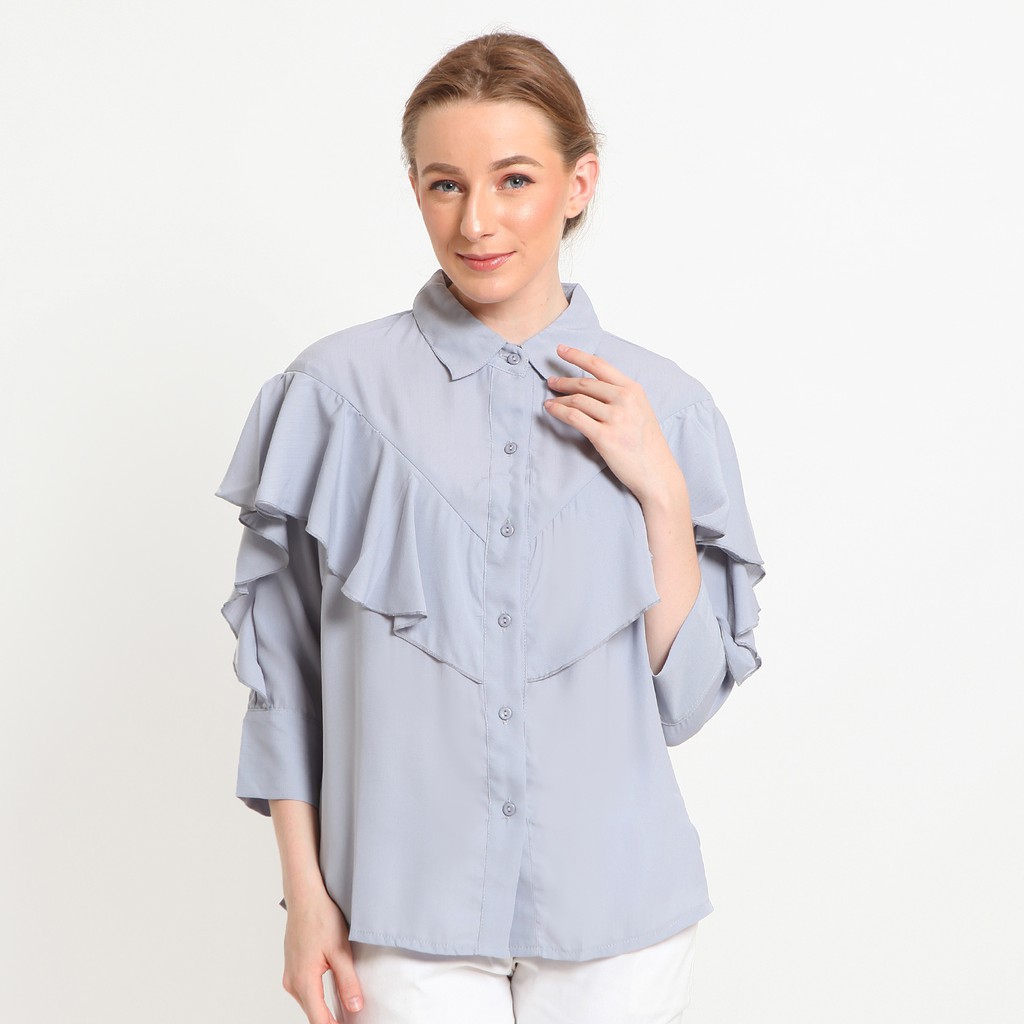  Blouse  Romance Ruffle Top by Kuki Ezera baju  Blouse  baju  