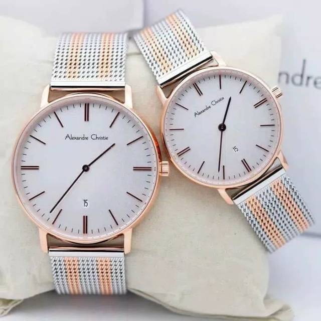 Jam Tangan Couple alexandre Christie Ac 8582 Original