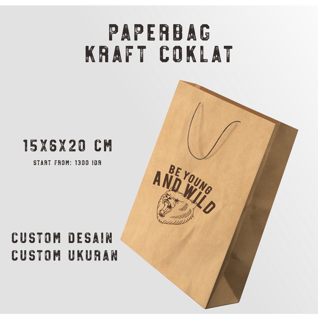 

Paper bag / Tas kertas Coklat Cetak Custom