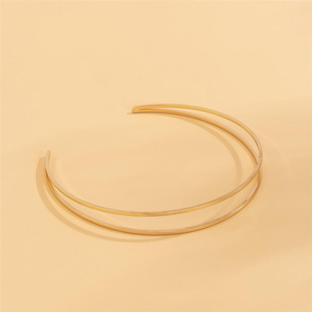 Gelang Nanas Aksesoris Populer Ganda Berbentuk C Berlebihan Bentuk Geometris Retro