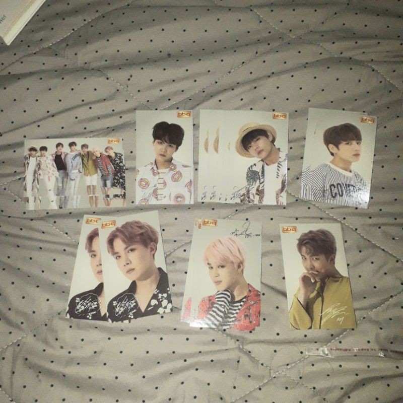 PHOTOCARD/MINI PHOTO CARD OFFICIAL BTS X BBQ | JIN| JUNGKOOK| SUGA| RM| JHOPE| TAEHYUNG| JIMIN