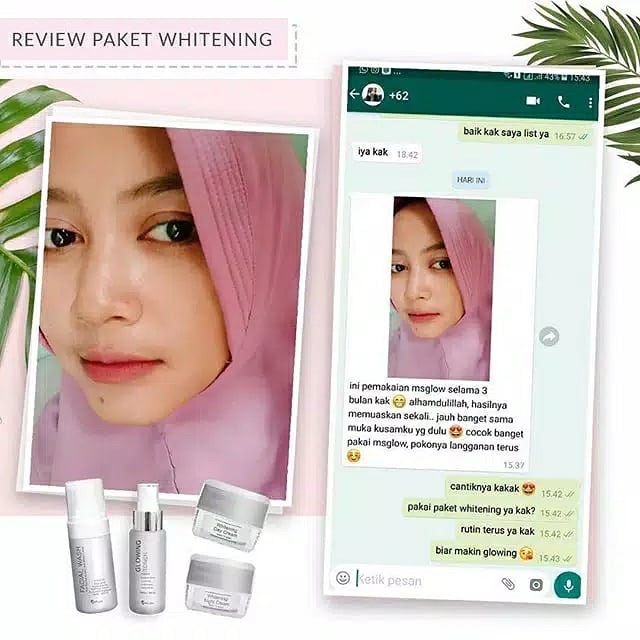 ✿ELYSABETHME✿ Ms glow paket whitening basic pemutih paket perawatan wajah (luminous , anti aging , acne , whitening)