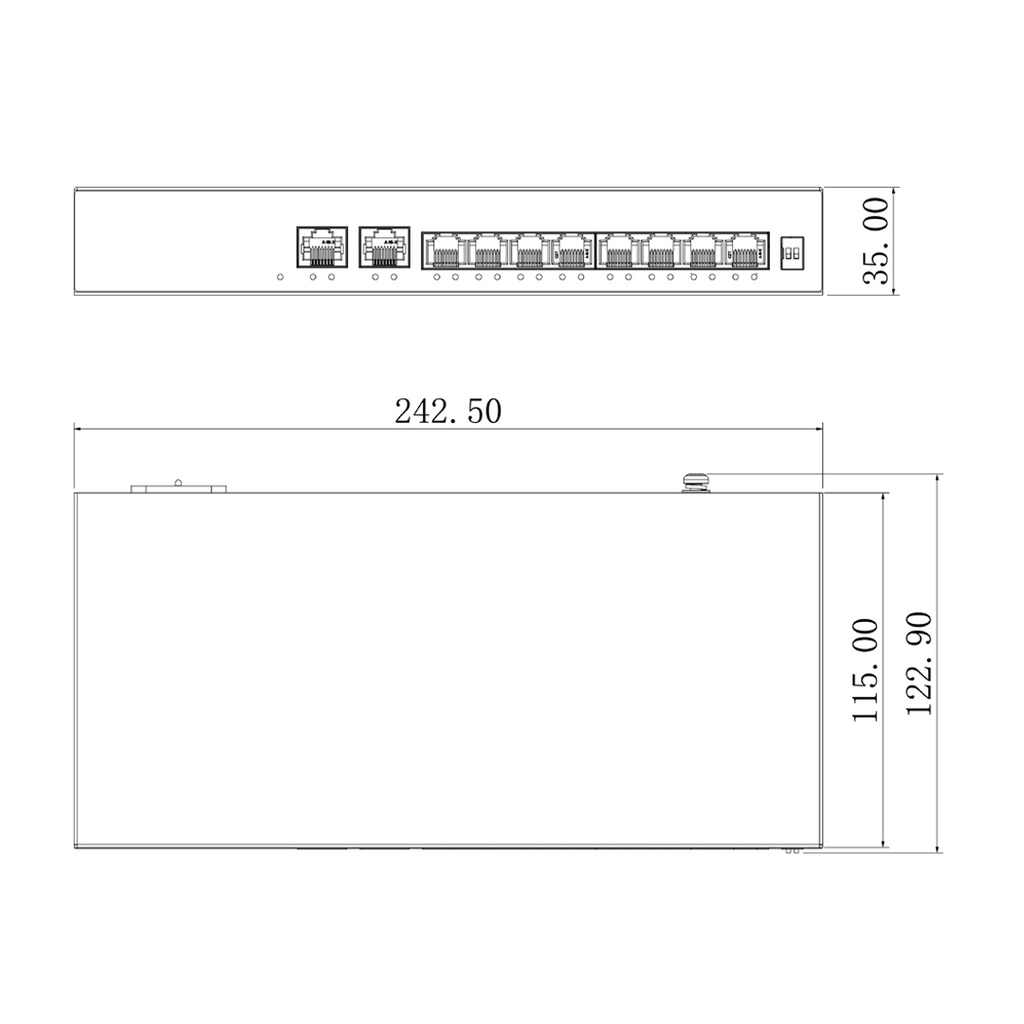 DAHUA PFS3010-8ET-65 10 Port Fast Ethernet Switch 8 Port POE GARANSI RESMI 3 TAHUN