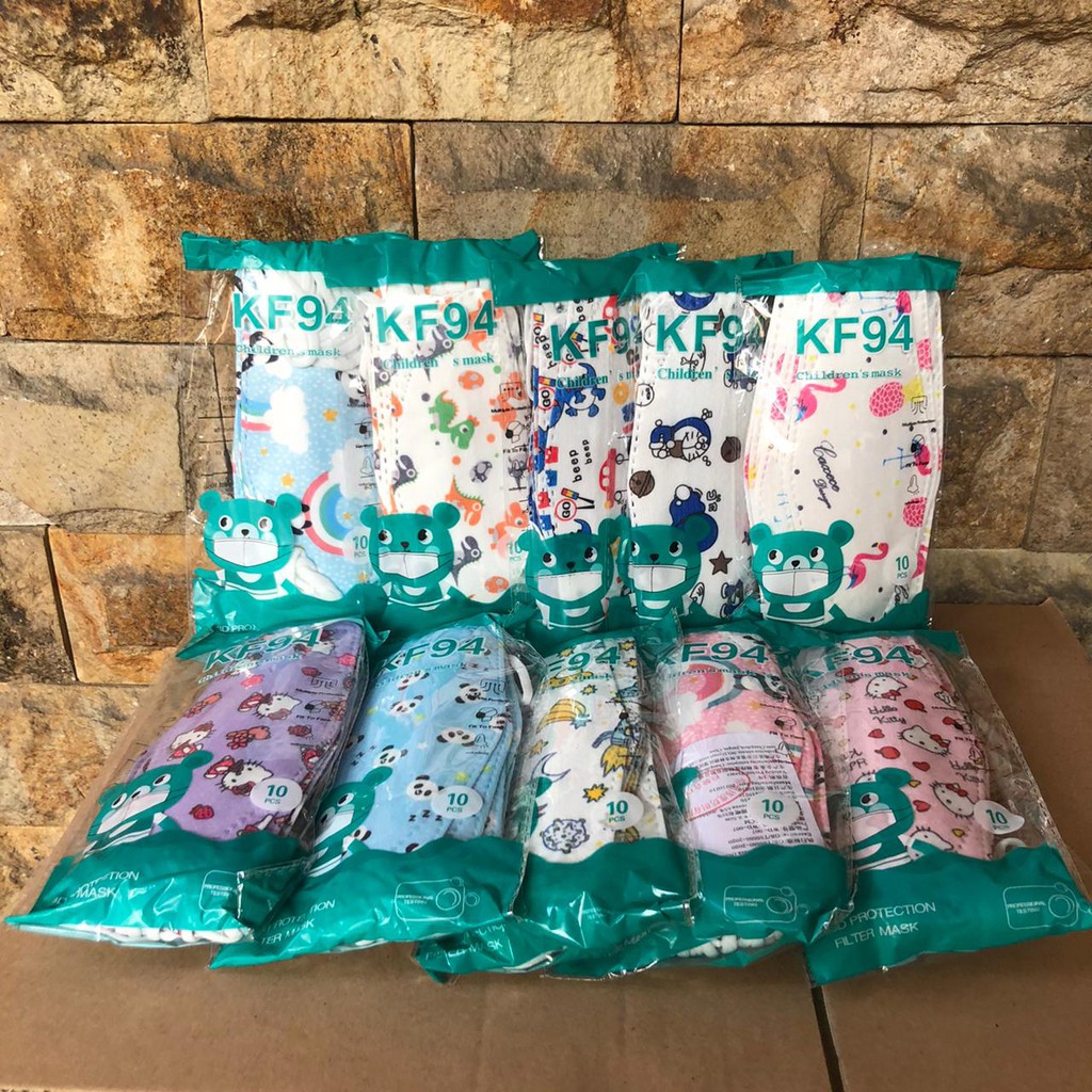 Masker Korea KF94 Anak Motif - isi 10