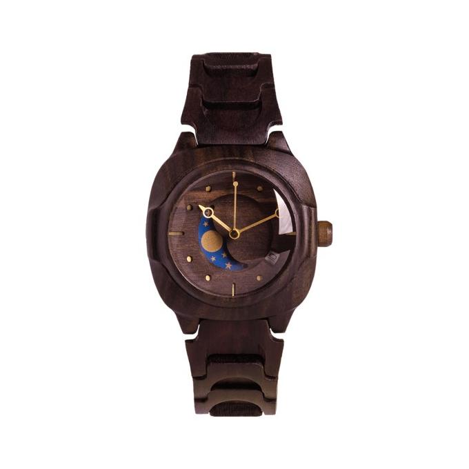 Matoa Rakai Jam Tangan Kayu Pria/Wanita/Unisex - Ebony