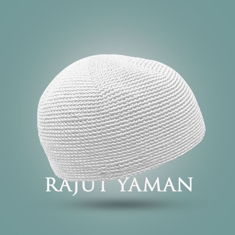 ZAJA - Terbaru Peci Rajut Yaman Tebal Polos Handmade / Peci Sulam Tangan Manual / Kopiah Taraweh Peci Haji Rajut Tebal Tebal / Topi Sholat Muslim Polos / Fashion Muslim