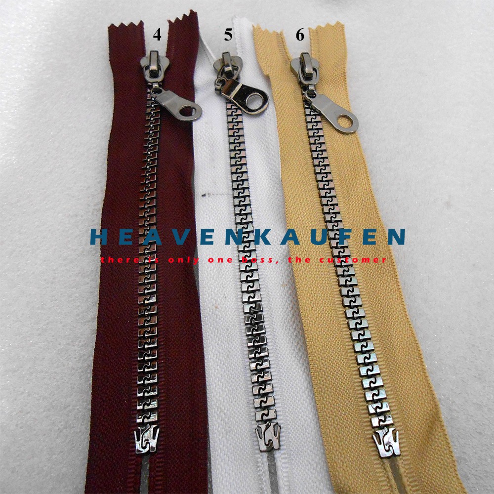 Resleting Zipper 15 cm Vislon Variasi Black Nikel Kode BX Untuk Resleting Celana Saku Rok Dll Warna