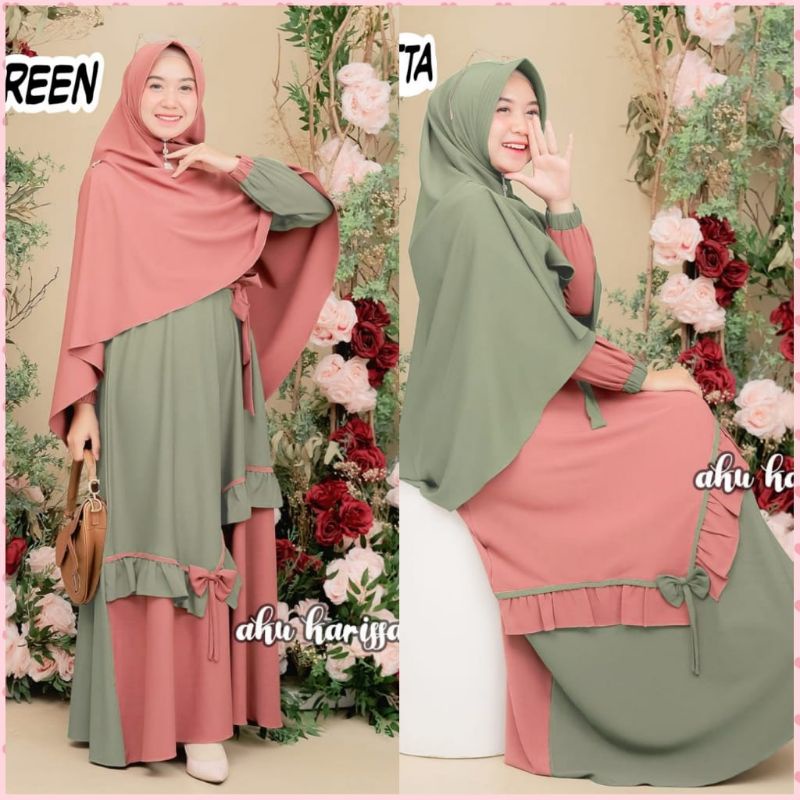READY YUNISA SET SYAR'I AKU KARISSA ORI//GAMIS BEST SELLER WARNA BARU-2
