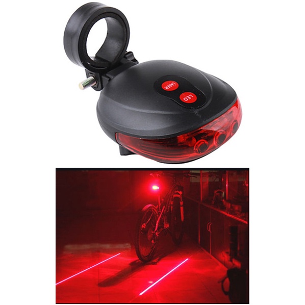 PROMO!!!LAMPU LASER BELAKANG SEPEDA/ LAMPU SEPEDA LED STROBO RED TAIL LIGHT